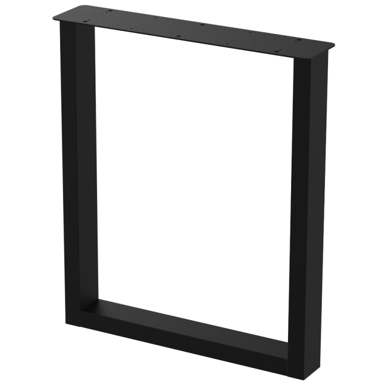 2 nogi do stołu i biurka czarne typ U 80x40mm
