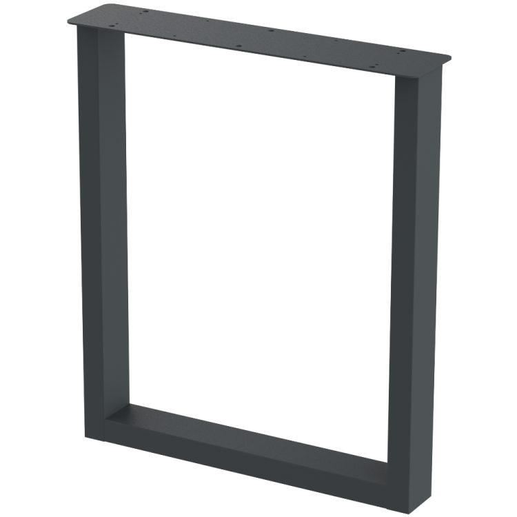 2 nogi do stołu i biurka grafit typ U 80x40mm