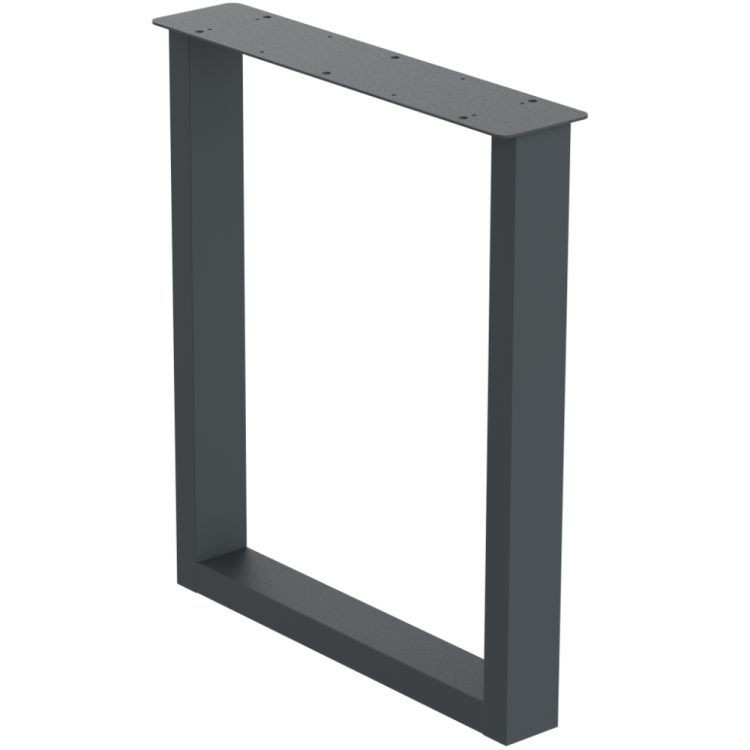 2 nogi do stołu i biurka grafit typ U 80x40mm