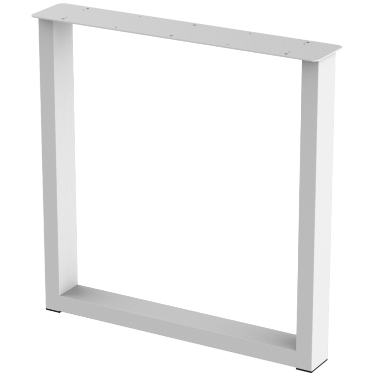 2 nogi do stołu i biurka białe typ U 80x40mm