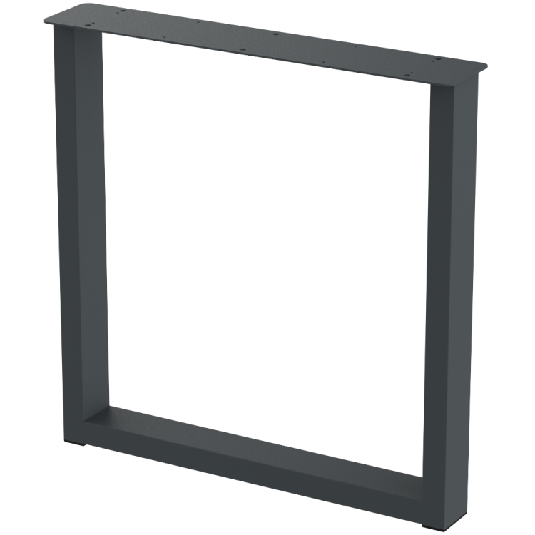 2 nogi do stołu i biurka grafit typ U 80x40mm