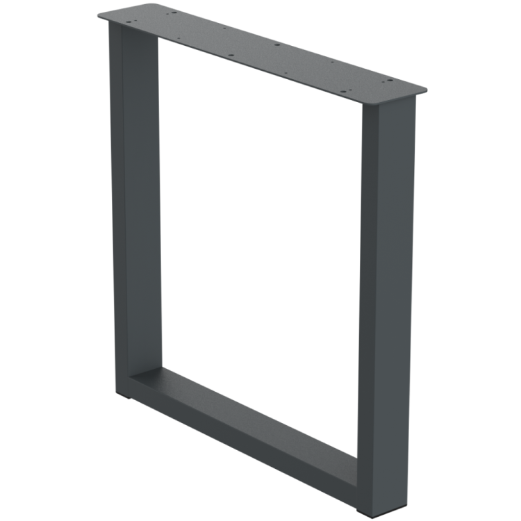2 nogi do stołu i biurka grafit typ U 80x40mm