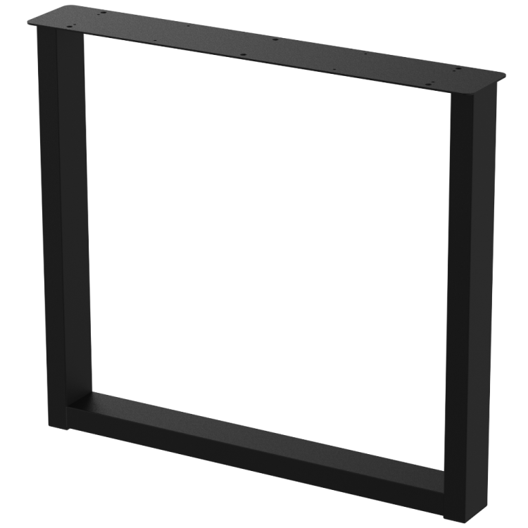 2 nogi do stołu i biurka czarne typ U 80x40mm