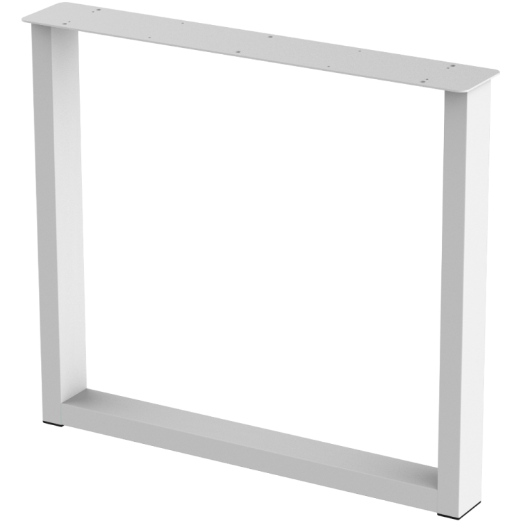 2 nogi do stołu i biurka białe typ U 80x40mm