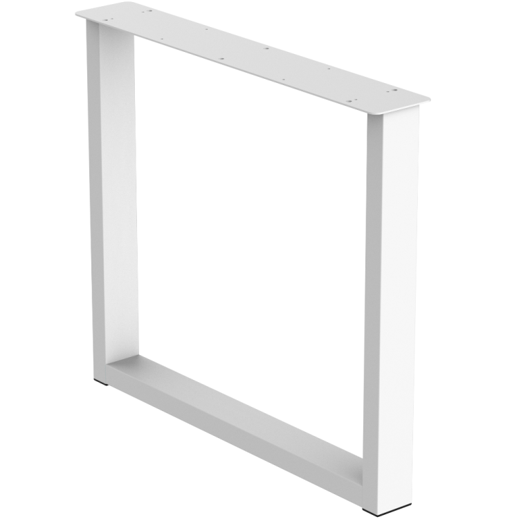 2 nogi do stołu i biurka białe typ U 80x40mm