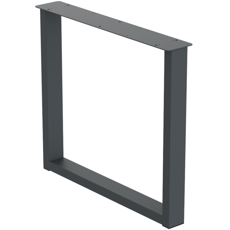 2 nogi do stołu i biurka grafit typ U 80x40mm