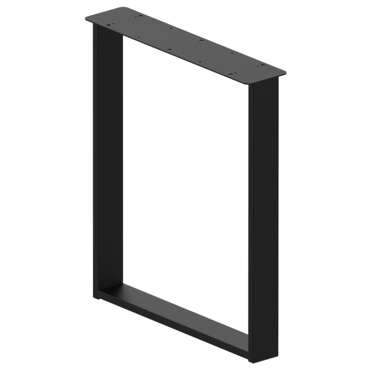 2 nogi do stołu i biurka czarny typ U 80x20mm