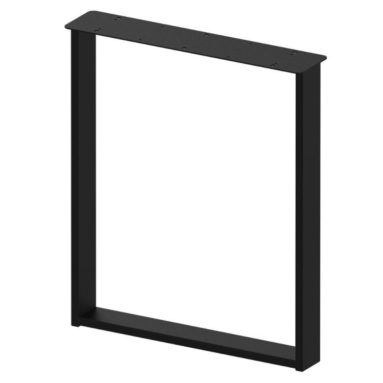 2 nogi do stołu i biurka czarny typ U 80x20mm