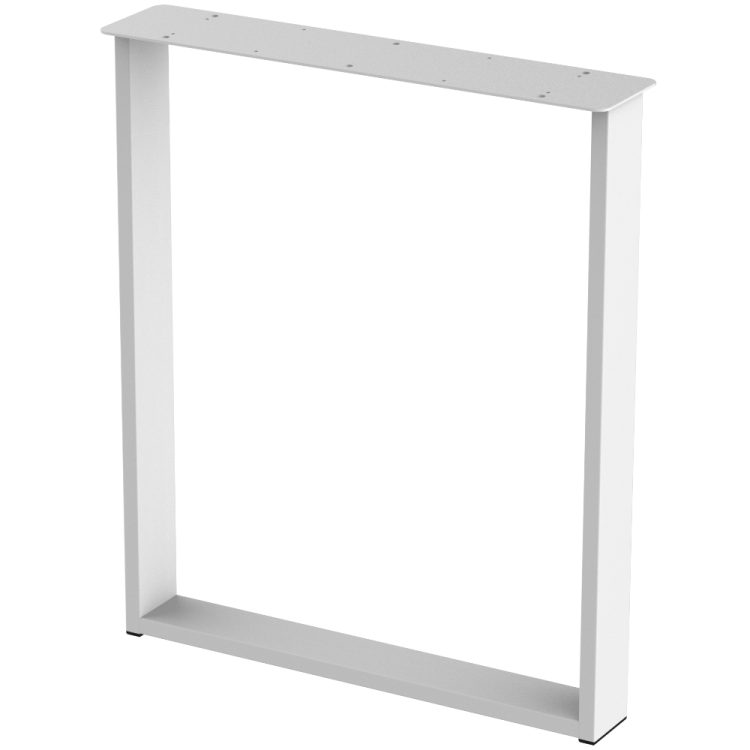 2 nogi do stołu i biurka białe typ U 80x20mm