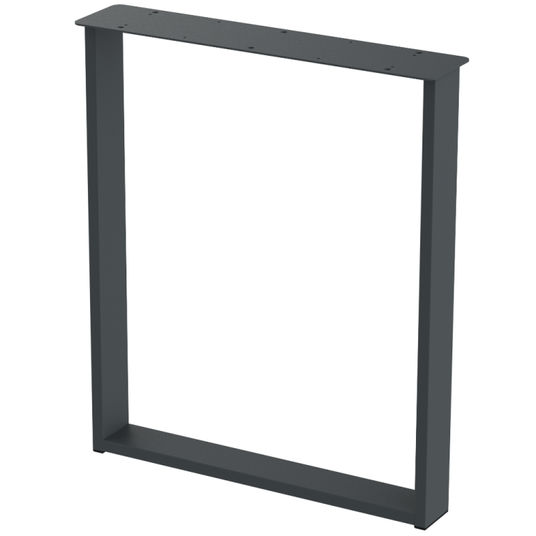 2 nogi do stołu i biurka grafit typ U 80x20mm