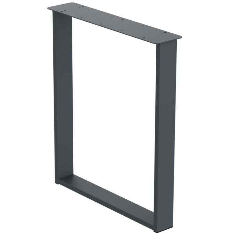 2 nogi do stołu i biurka grafit typ U 80x20mm