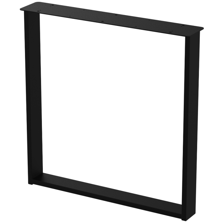 2 nogi do stołu i biurka czarny typ U 80x20mm