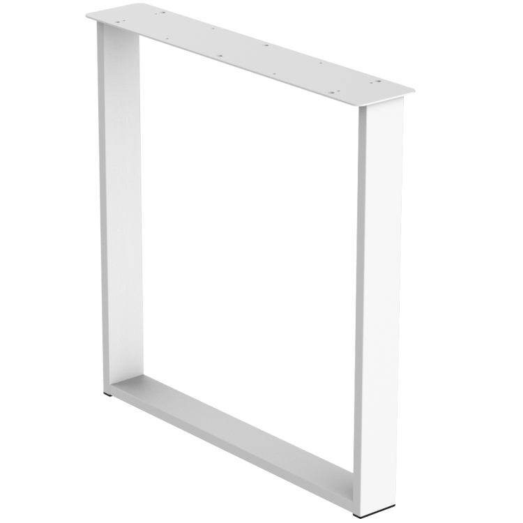 2 nogi do stołu i biurka białe typ U 80x20mm