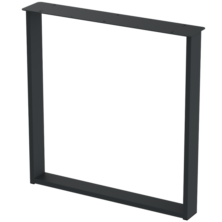 2 nogi do stołu i biurka grafit typ U 80x20mm