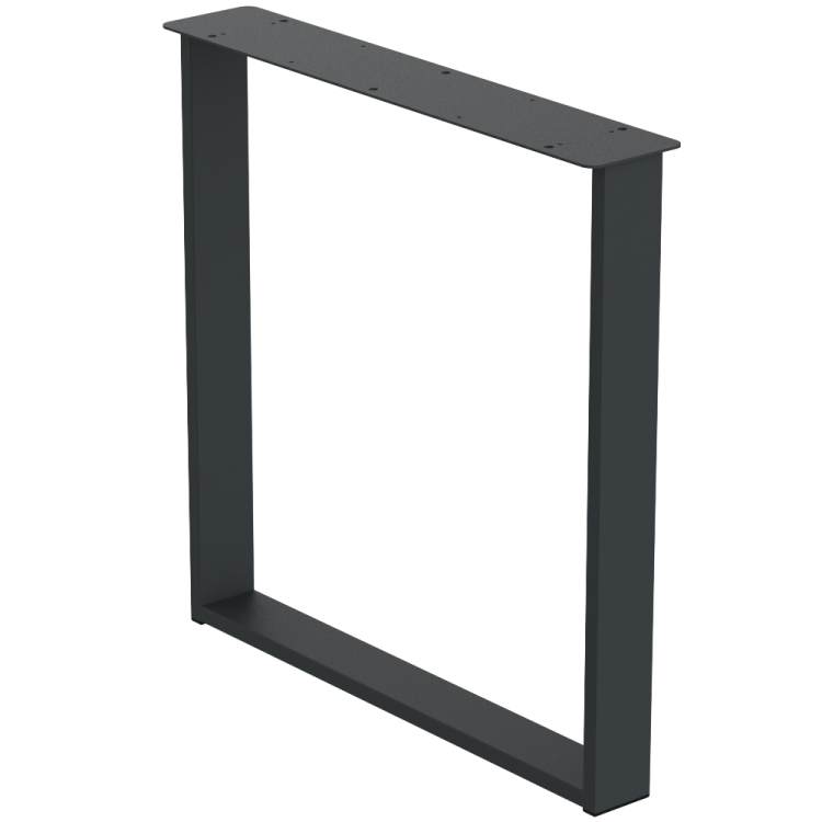 2 nogi do stołu i biurka grafit typ U 80x20mm