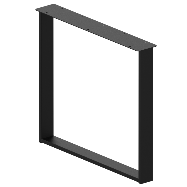 2 nogi do stołu i biurka czarny typ U 80x20mm