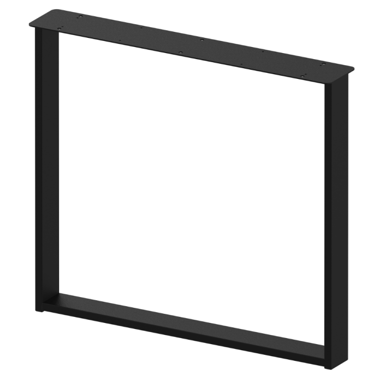 2 nogi do stołu i biurka czarny typ U 80x20mm