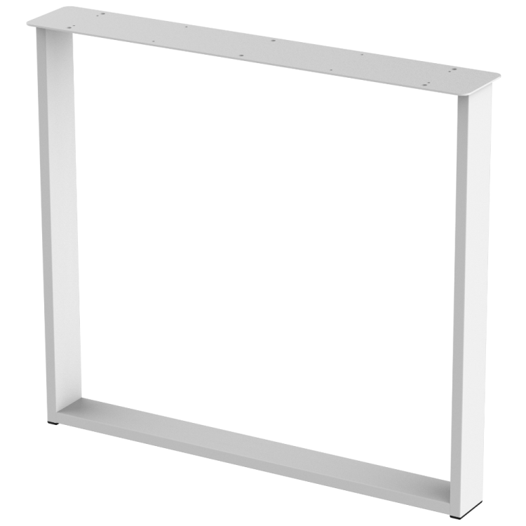 2 nogi do stołu i biurka białe typ U 80x20mm