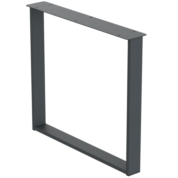 2 nogi do stołu i biurka grafit typ U 80x20mm