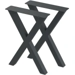 2 Nogi do stołu TYP- X (profil 60x60mm) Kolor Antracyt Rozmiar 515-720H 