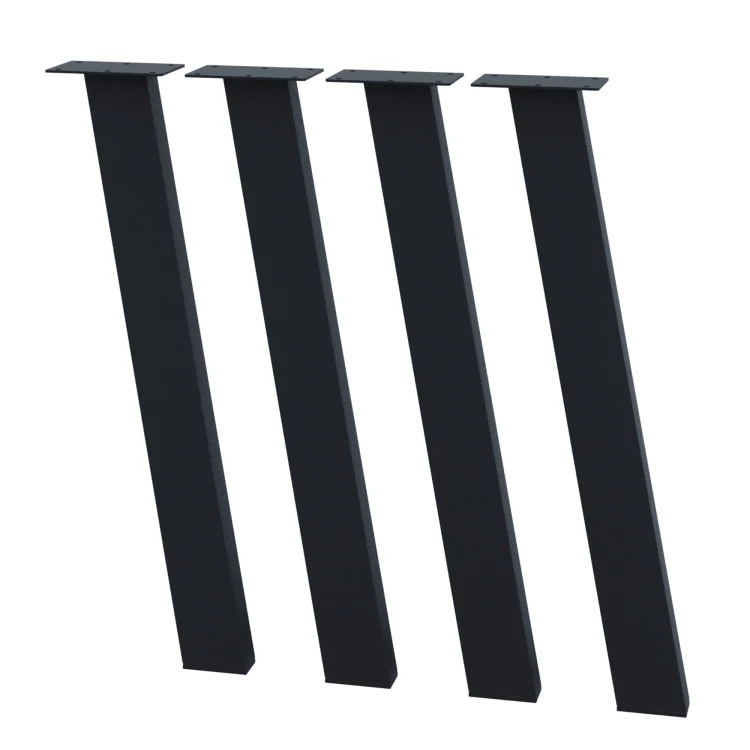 4 nogi do stołu i biurka czarne typ I8040 80x40mm