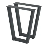 2 Nogi do stołu TYP- V2 (profil 80x40mm) Kolor Antracyt Rozmiar 615-720H 