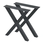 2 Nogi do stołu TYP- X (profil 60x60mm) Kolor Antracyt Rozmiar 615-720H 