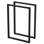2 Nogi do stołu TYP- U (profil 40x20mm) Kolor Czarny Rozmiar 500-720H 