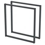 2 Nogi do stołu TYP- U (profil 40x20mm) Kolor Antracyt Rozmiar 700-720H 