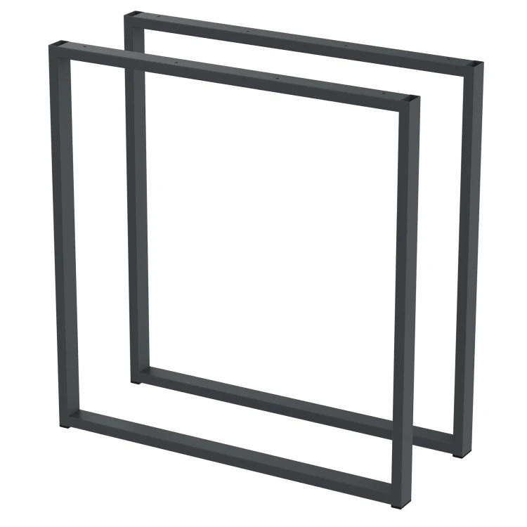 2 nogi do stołu i biurka grafit typ U 40x20mm