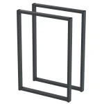2 Nogi do stołu TYP- U (profil 40x20mm) Kolor Antracyt Rozmiar 500-720H 