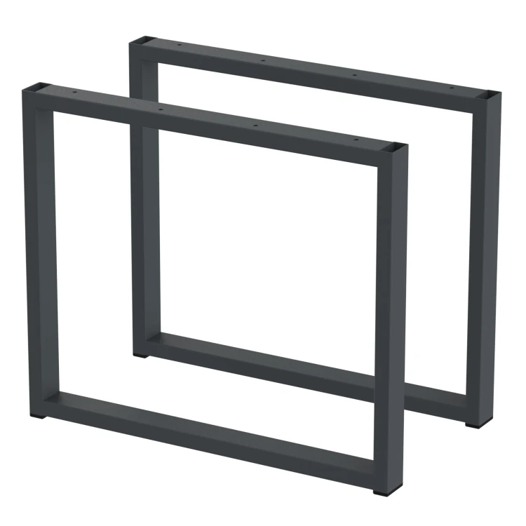 2 nogi do stołu i biurka grafit typ U 40x20mm