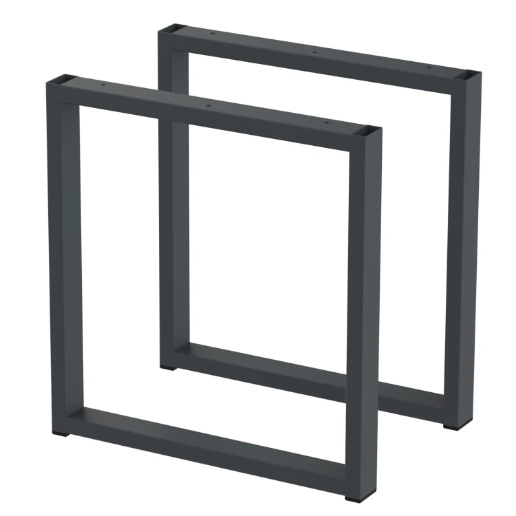 2 nogi do stołu i biurka grafit typ U 40x20mm