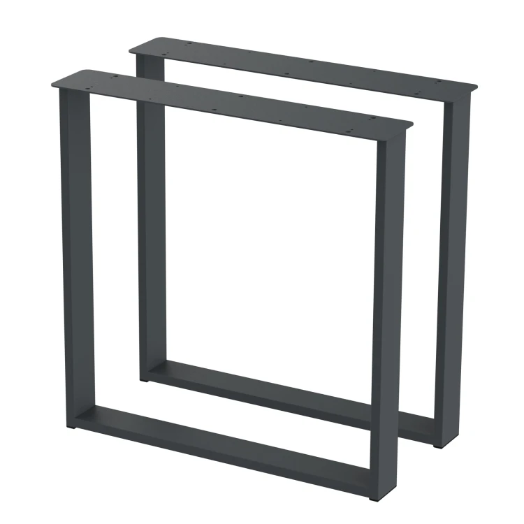 2 nogi do stołu i biurka grafit typ U 80x20mm