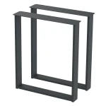 2 Nogi do stołu TYP- U (profil 80x20mm) Kolor Antracyt Rozmiar 615-720H 