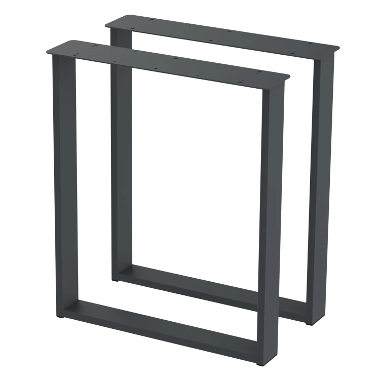 2 nogi do stołu i biurka grafit typ U 80x20mm