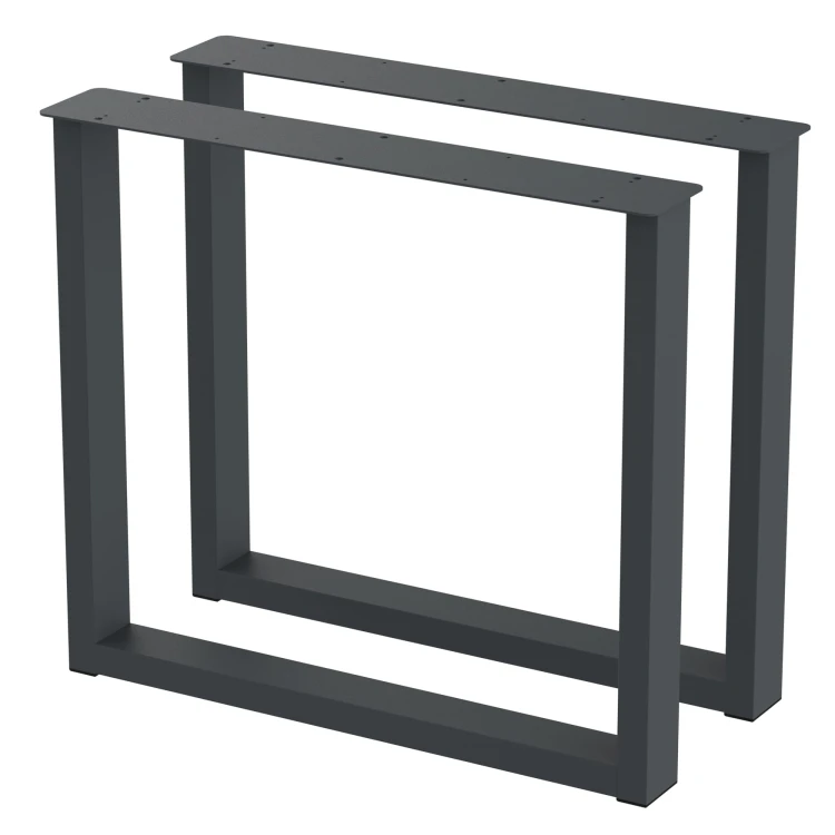 2 nogi do stołu i biurka grafit typ U 80x40mm