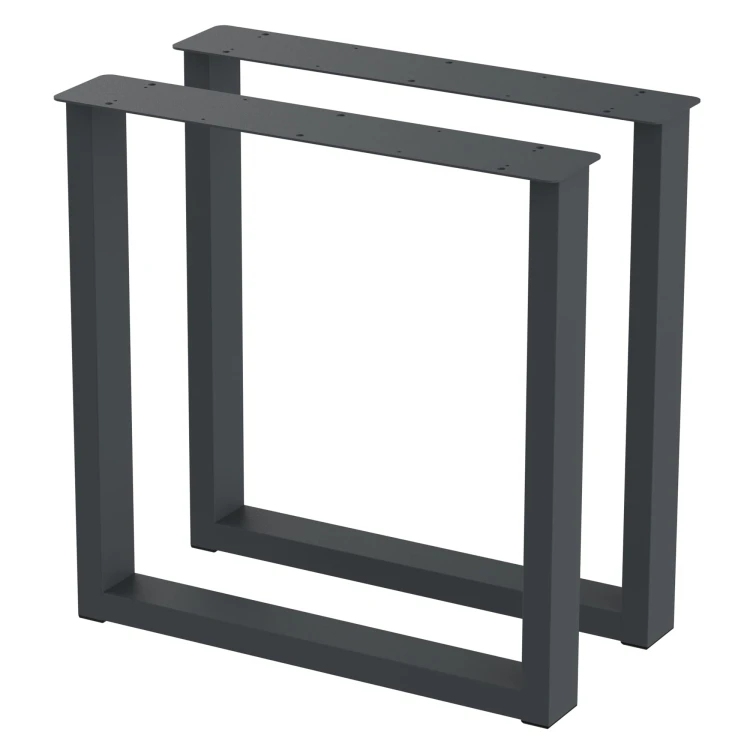 2 nogi do stołu i biurka grafit typ U 80x40mm