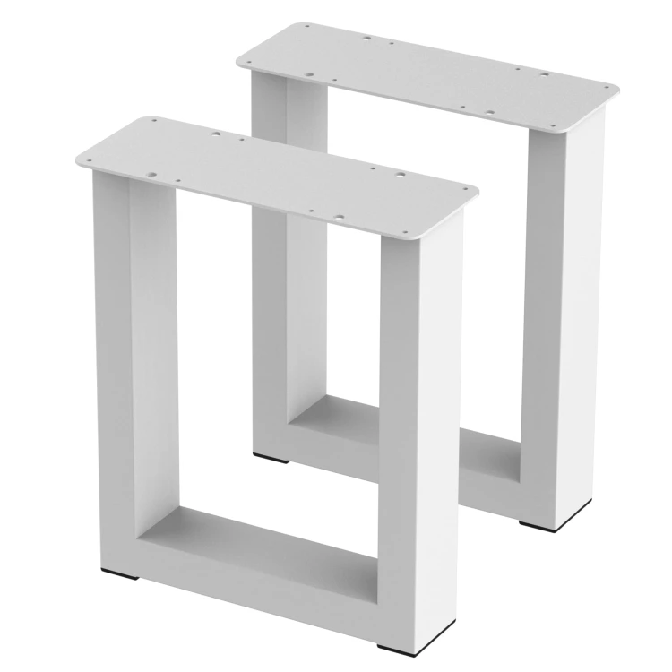2 nogi do ławki grafit typ U 80x40mm białe
