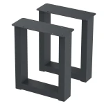 2 Nogi do stołu TYP- U (profil 80x40mm) Kolor Antracyt Rozmiar 350-420H 