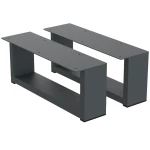 2 Nóżki do komody K3-150 (profil 80x20mm) Kolor Antracyt Rozmiar 380-150H 