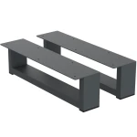 2 Nóżki do komody K2-100 (profil 60x20mm) Kolor Antracyt Rozmiar 380-100H 