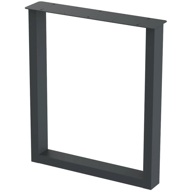 2 nogi do stołu i biurka grafit typ U 80x40mm