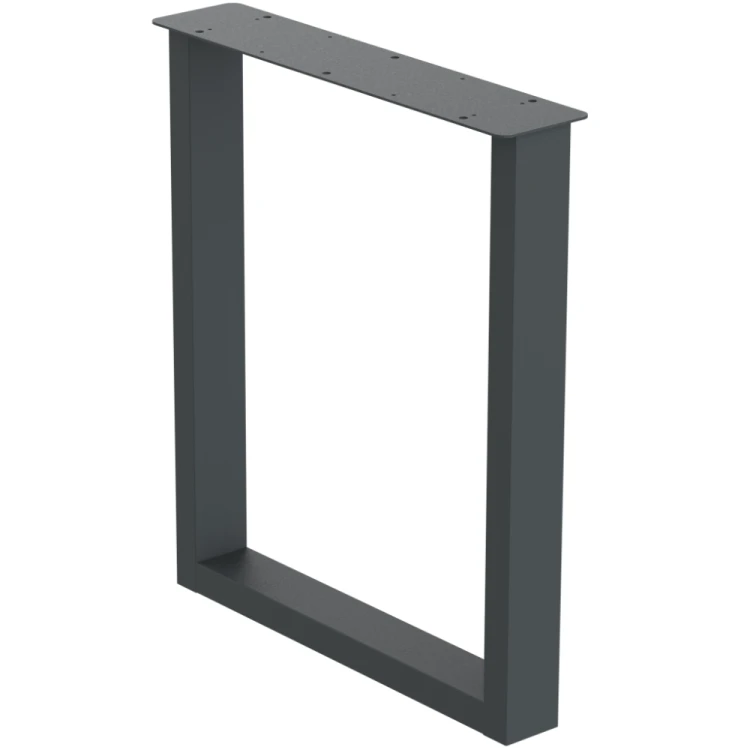 2 nogi do stołu i biurka grafit typ U 80x40mm