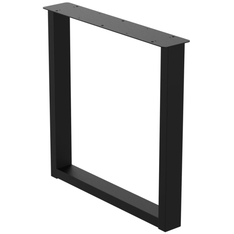 2 nogi do stołu i biurka czarne typ U 80x40mm