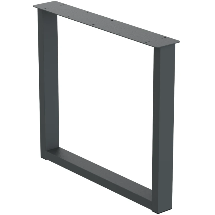 2 nogi do stołu i biurka grafit typ U 80x40mm