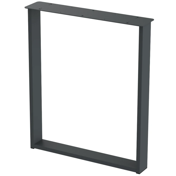 2 nogi do stołu i biurka grafit typ U 80x20mm