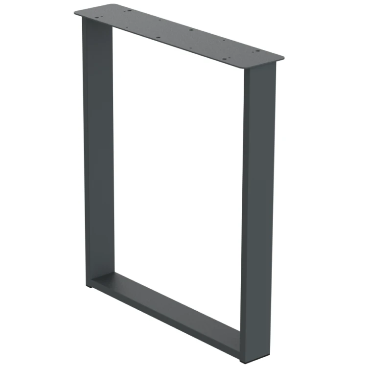 2 nogi do stołu i biurka grafit typ U 80x20mm