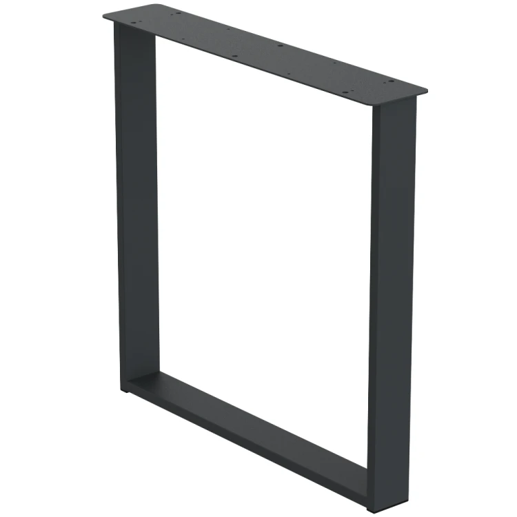 2 nogi do stołu i biurka grafit typ U 80x20mm