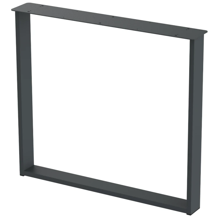 2 nogi do stołu i biurka grafit typ U 80x20mm